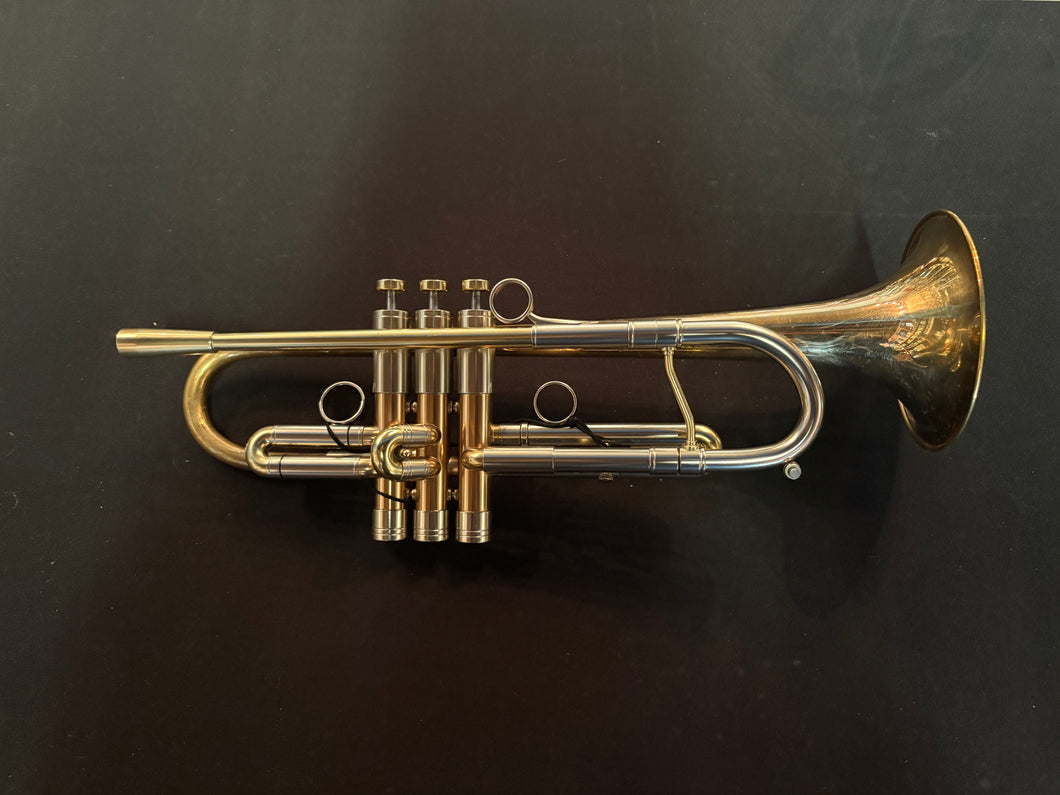 Adams A4 Bb Professional Trumpet Raw Gold Brass .50 Bell, .470 Large Bore