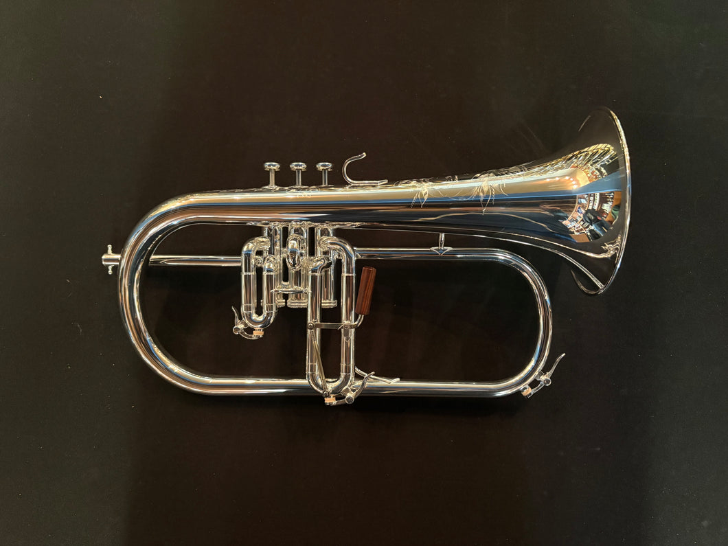 S.E. Shires Custom Solo Bb Flugelhorn – Brand New (Silver-Plated)